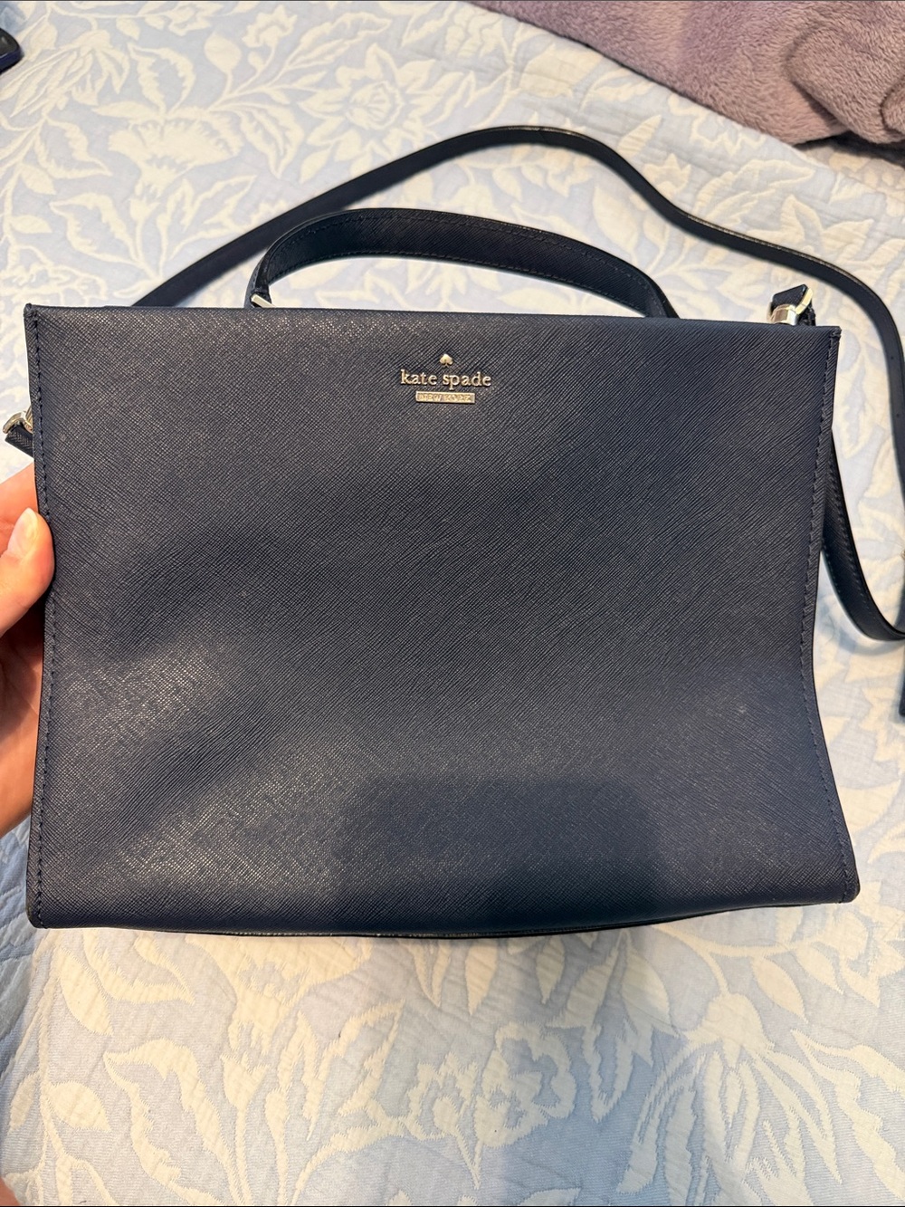 kate spade Navy Saffiano Crossbody Satchel